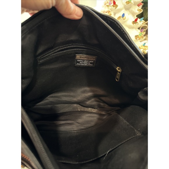 Great American Leather Works Handbag Shoulder Bag Black Leather Purse - Picture 8 of 11